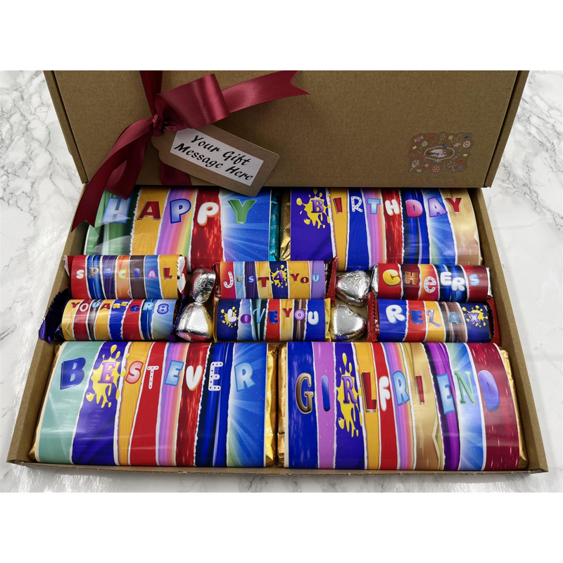 Fun Novelty Birthday Chocolate Wrapper Gift Box - Girlfriend