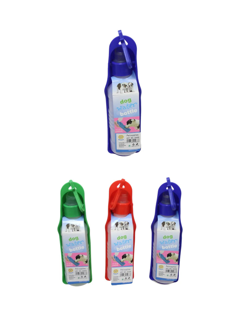 Pet Dog Plastic Travel Water Bottle 250Ml Assorted Colours