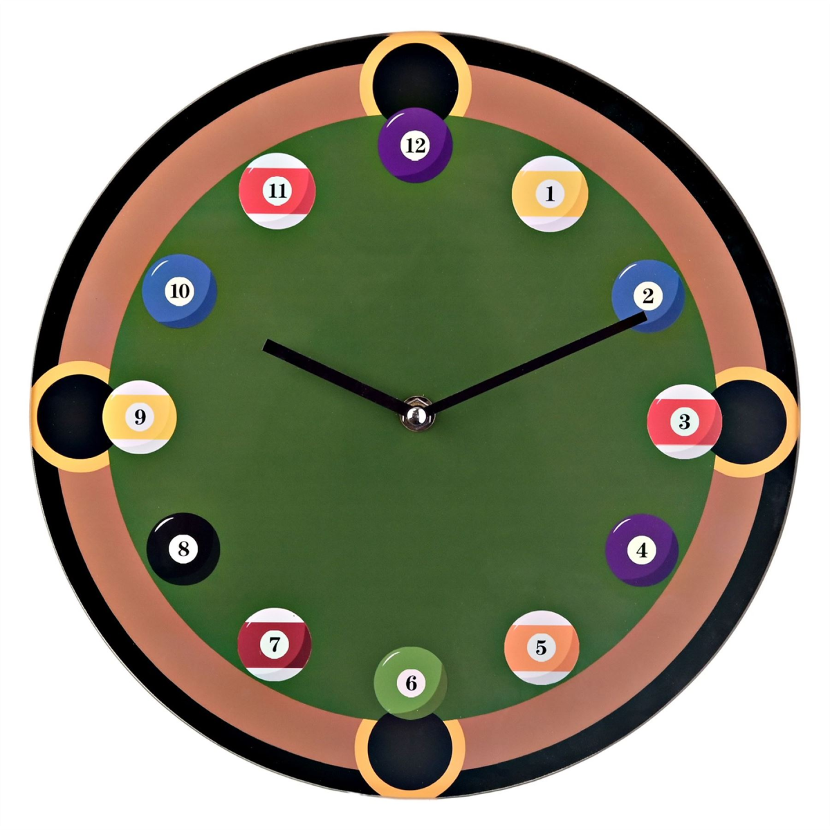 Hometime Round Wall Clock Pool Design — InStock