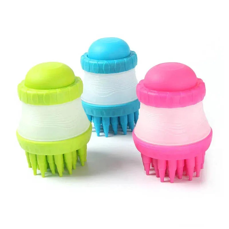 Dog Washer Bath Massage Brush Cleaning Assorted Colours