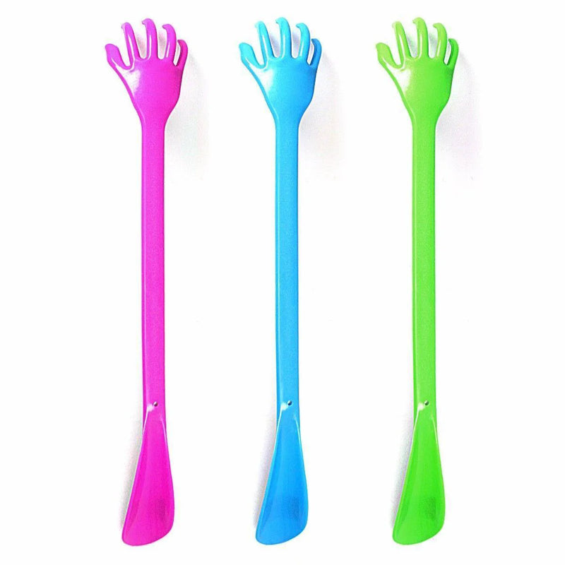 Plastic Shoe Horn And Back Scratcher Assorted Colours