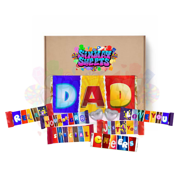 Fun Fathers Day Novelty Chocolate Wrapper Gift Box - Dad