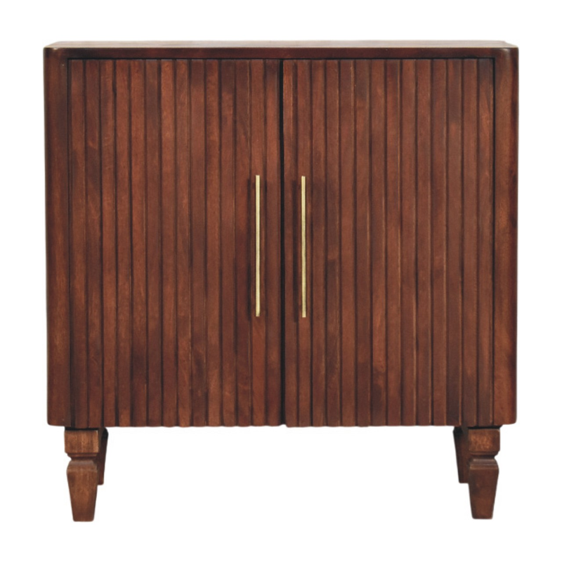 Artisan Furniture Solid Wood Cavallo Cabinet, 2 Doors, Brown