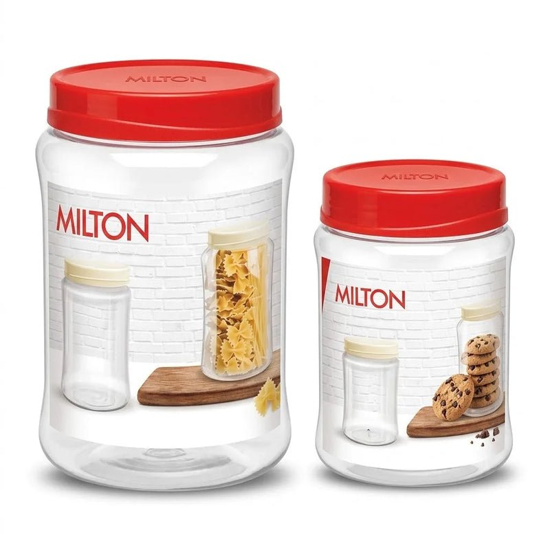 Round Pet Jar Twin Pack 500Ml & 1500Ml Storage Containers
