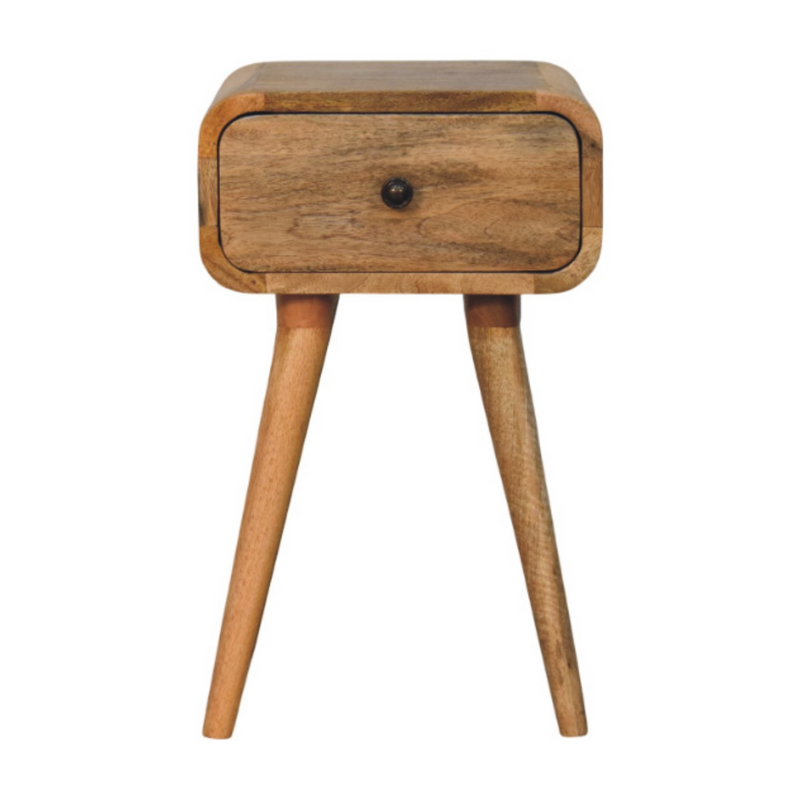 Artisan Furniture Solid Wood Avora Mini Oak-ish Nightstand with 1 drawer