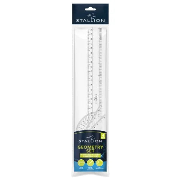 School Maths Geometry Ruler Set Of 4