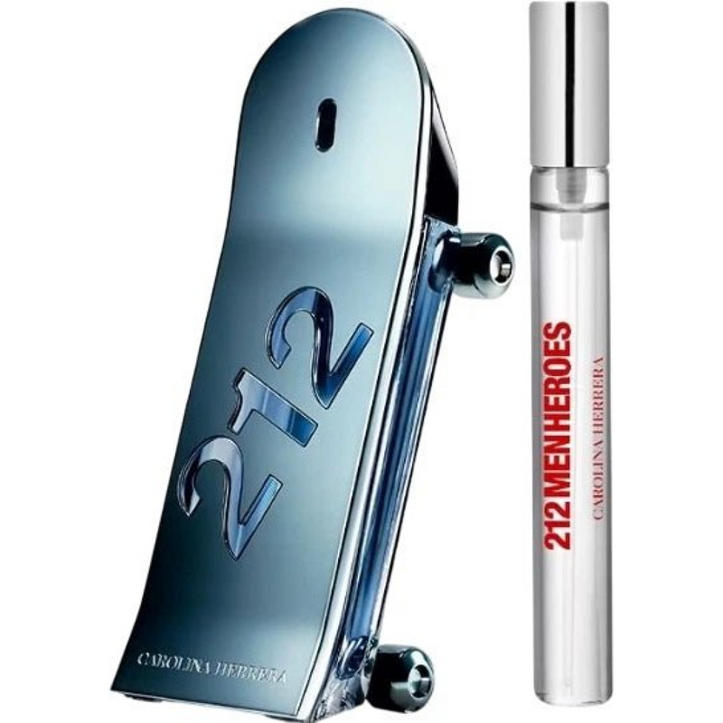 Carolina Herrera 212 Men Heroes Gift Set (Eau De Toilette 90ml  Eau De Toilette 10ml)