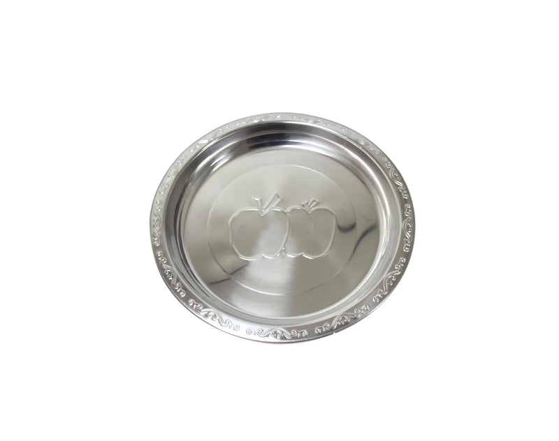Steel Serving Food Dish Platter Plate Apple Design