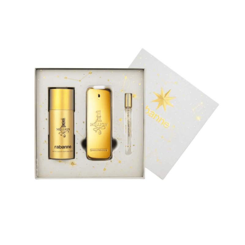 Paco Rabanne 1 Million Gift Set (Eau De Toilette Spray 100ml  Deodorant Spray 150ml  Eau De Toilette Spray 10ml)