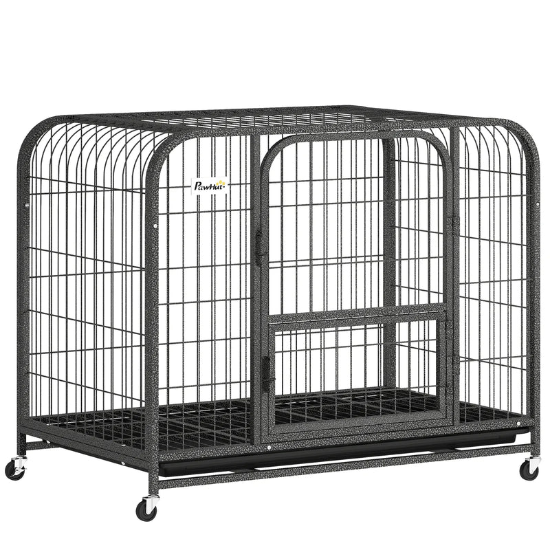 PawHut Heavy Duty Dog Crate,93 x 58 x 76 cm, Large Dog Cage for Small to Medium Breeds