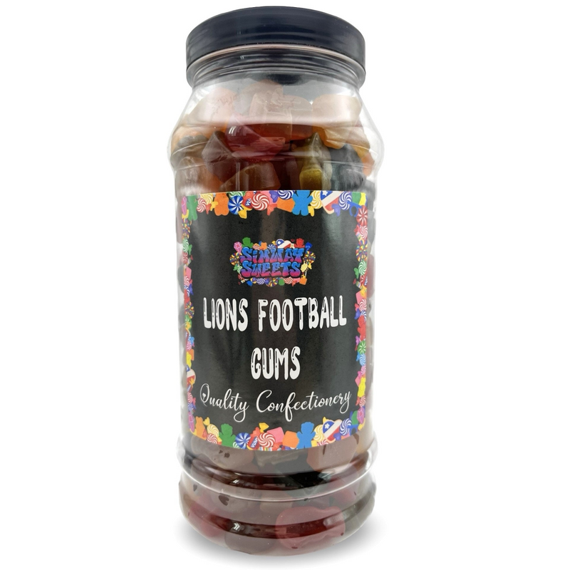 Traditional Lion Football Gums Retro Sweets Gift Jar - 780g