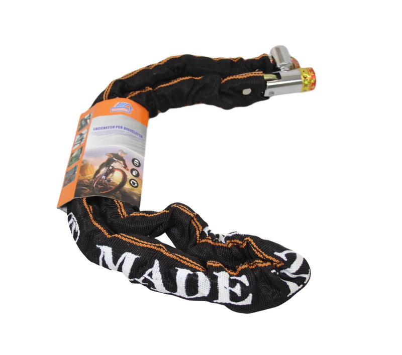 Heavy Duty Bicycle Motorcycle Lock Strong Security Metal Chain x 2 Keys
