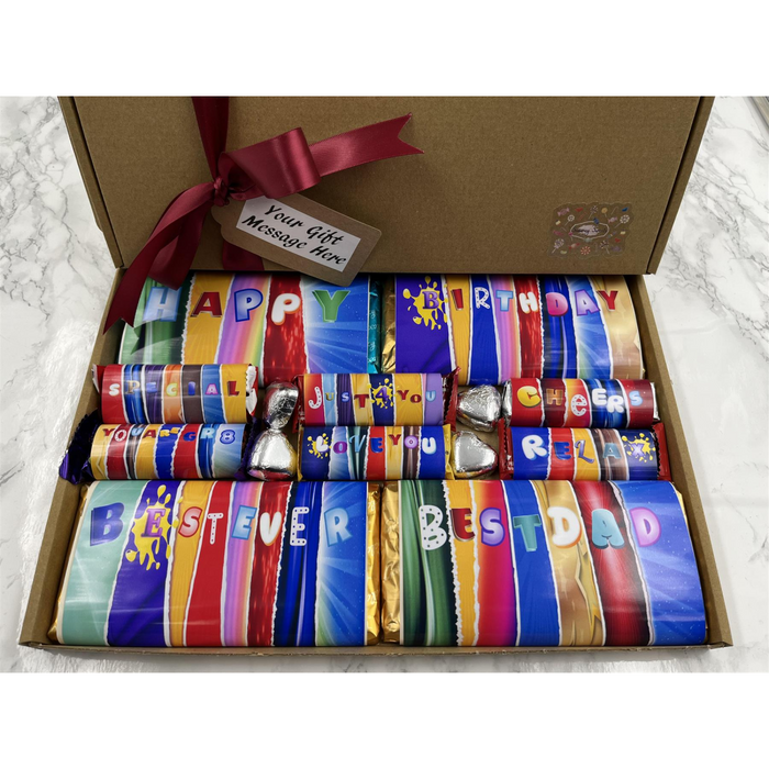 Fun Novelty Birthday Chocolate Wrapper Gift Box - Best Dad