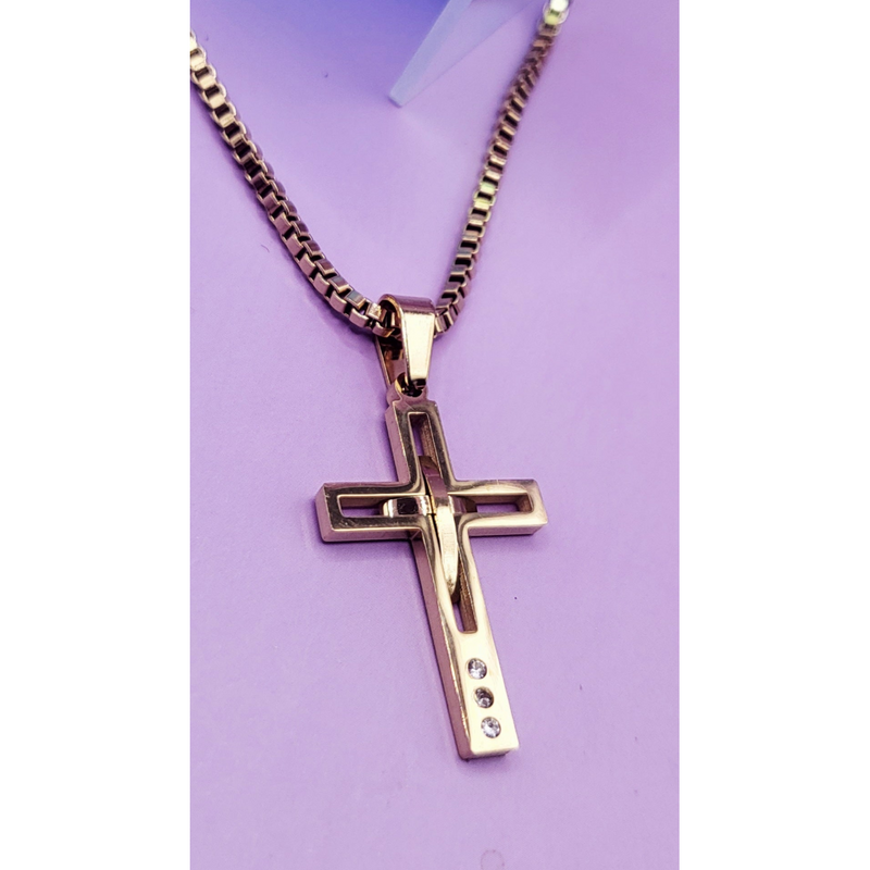 Shine Gold Cross Necklace