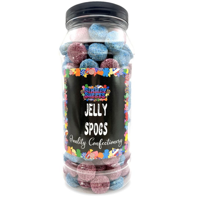 Jelly Spogs Jelly Buttons Aniseed Retro Sweets Gift Jar - 720g