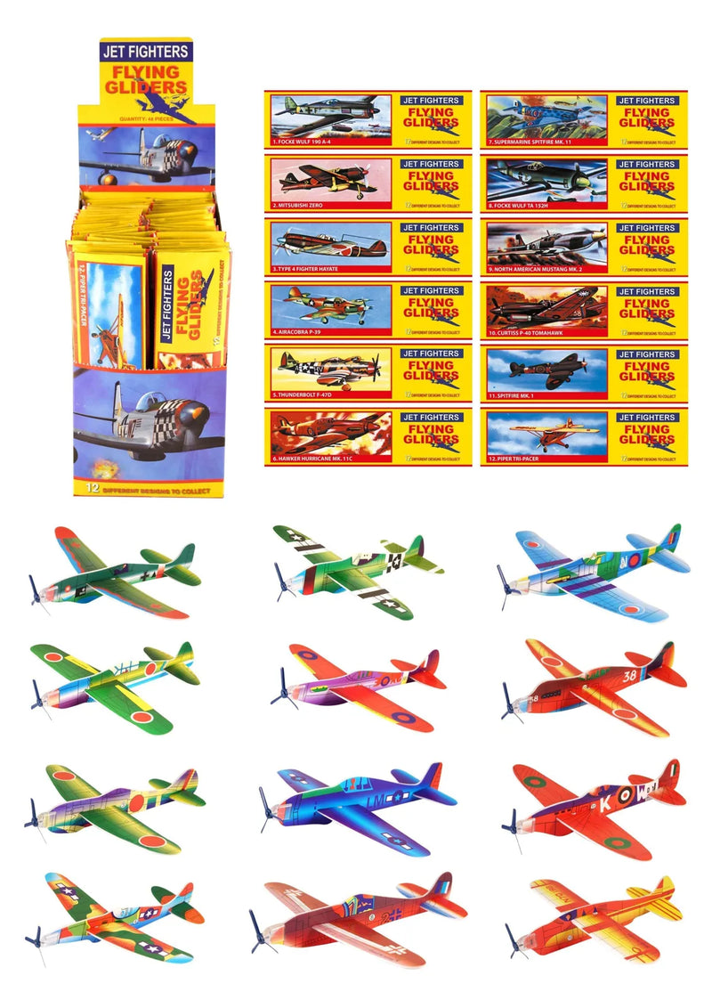 Jet Fighters Flying Gliders Assorted Designs