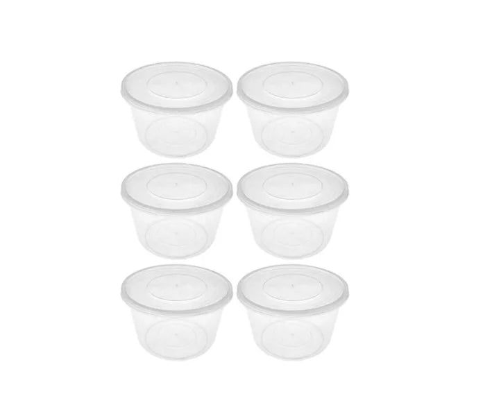Disposable Plastic Round Food Sauce Container 4Oz 100Ml Pack Of 10