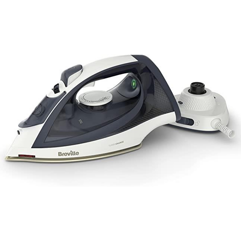 Breville Turbo Charge Cordless Steam Iron - Blue & White (Refurbished)