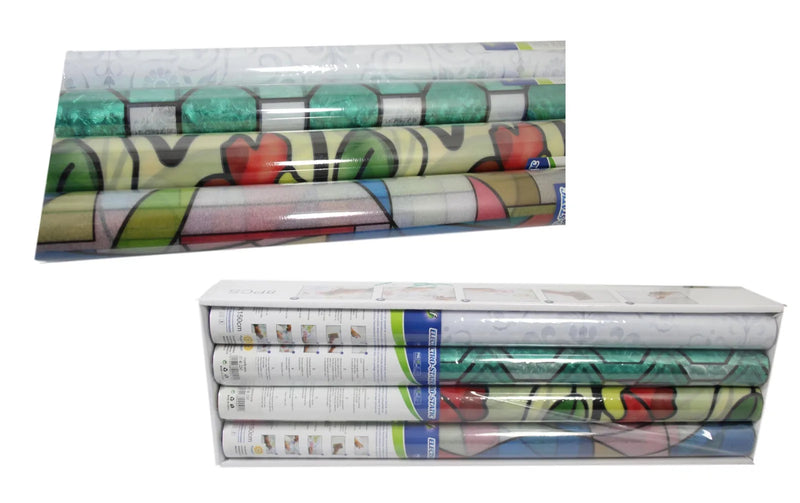 Water Resistant Pvc Glass Window Door Privacy Film Sticker Assorted Designs