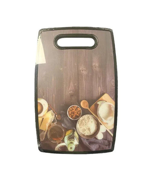Plastic Kitchen Chopping Board With Printed Design Assorted Designs