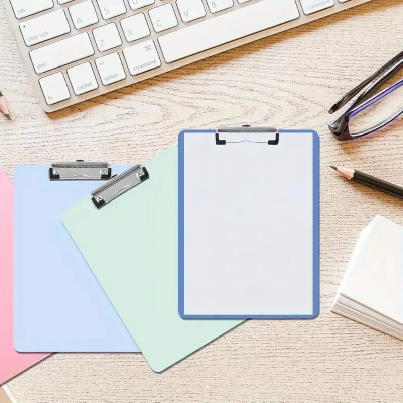 12X A4 Foolscap Multicolor Clipboard Foolscap PVC Clip Board 5 Star Office UK