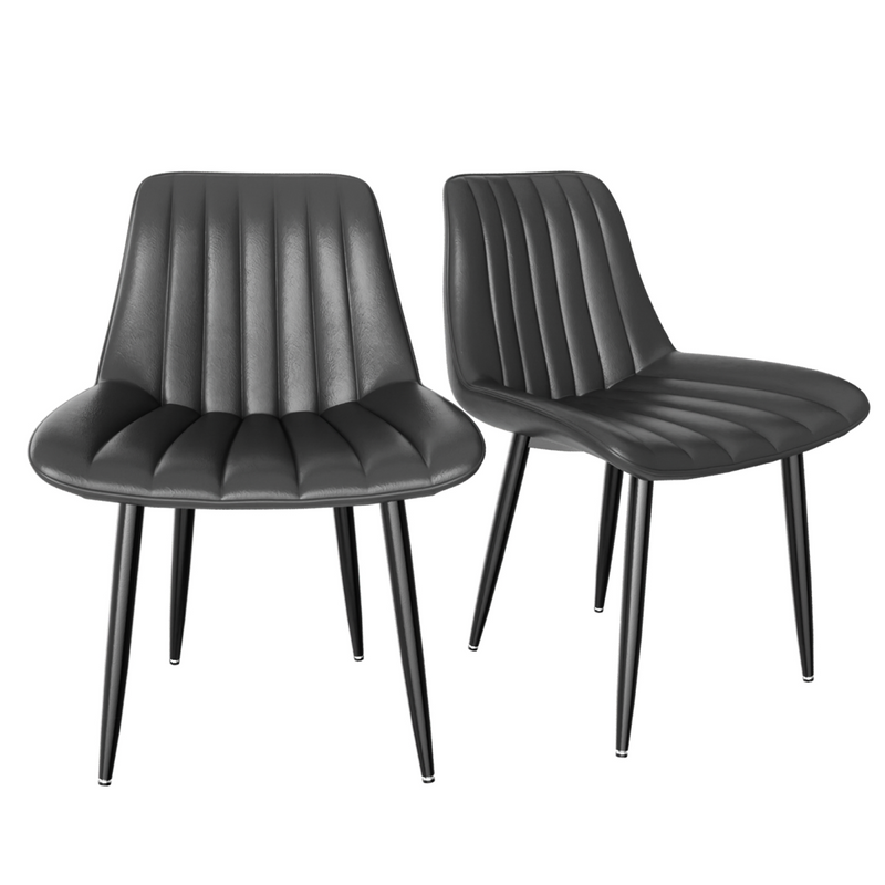 Dining Chairs, Modern Kitchen Chair, Scandinavian Faux Leather Chair with High Back for Living Room Kitchen