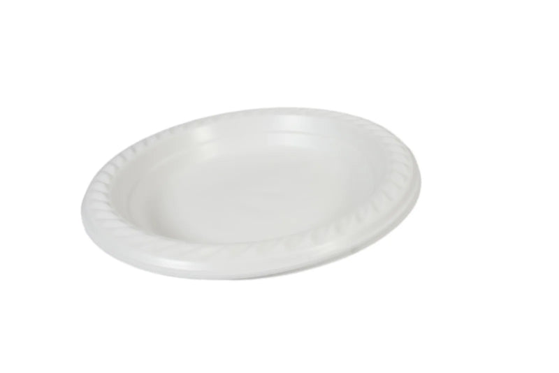 7" Disposable White Plastic Plate Pack Of 25