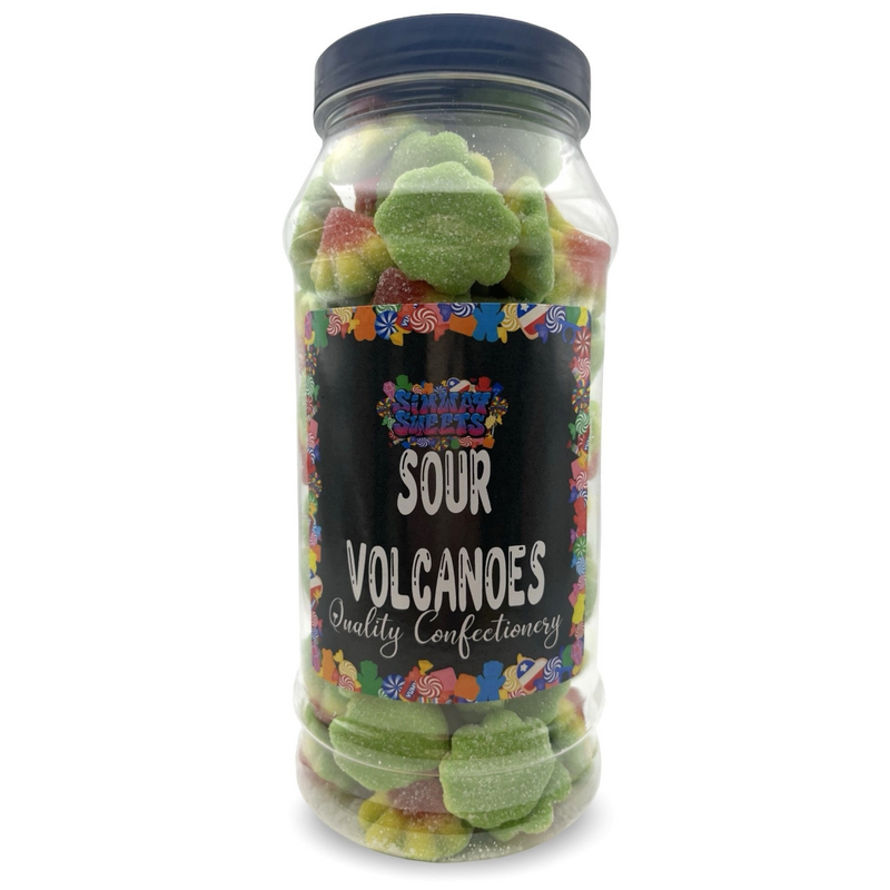 Sour Volcanoes Retro Fizzy Gummy Sweets Gift Jar - 590g