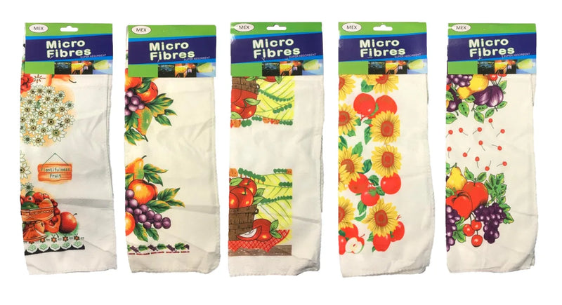 Microfibre Cleaning Cloth With Fruit Print Assorted Designs