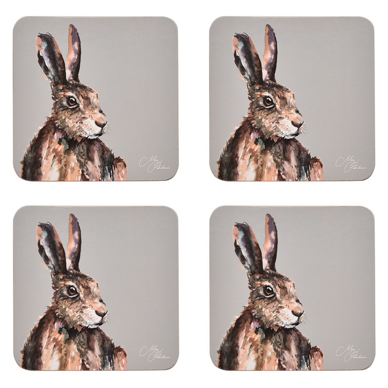 Meg Hawkins Set of 4 Coasters Hare