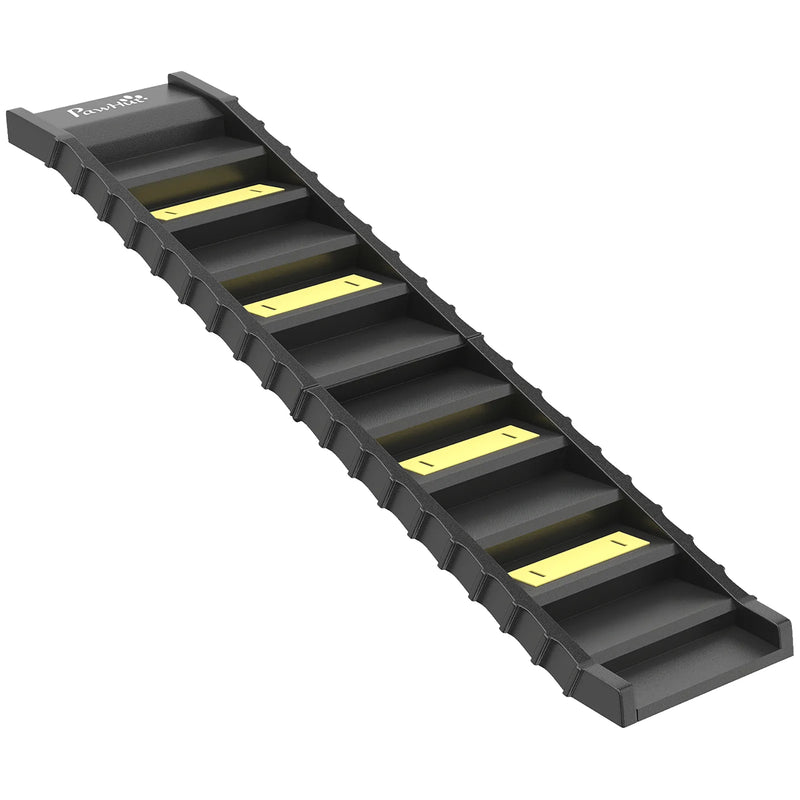 PawHut Dog Car Ramp with Anti-Slip Steps, 10-Steps Pet Stairs for Pets to Access Cars and High Beds, Black
