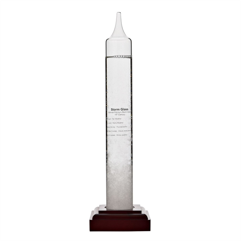 Wm. Widdop Storm Glass with Wooden Base - 29cm