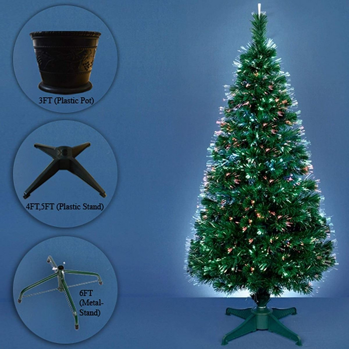 2FT (60CM) FIBRE OPTIC GREEN TREE
