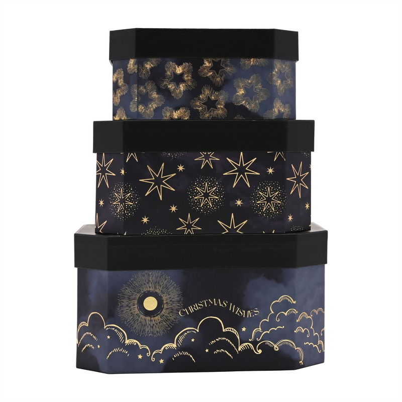 Set of 3 Celestial Stacking Boxes