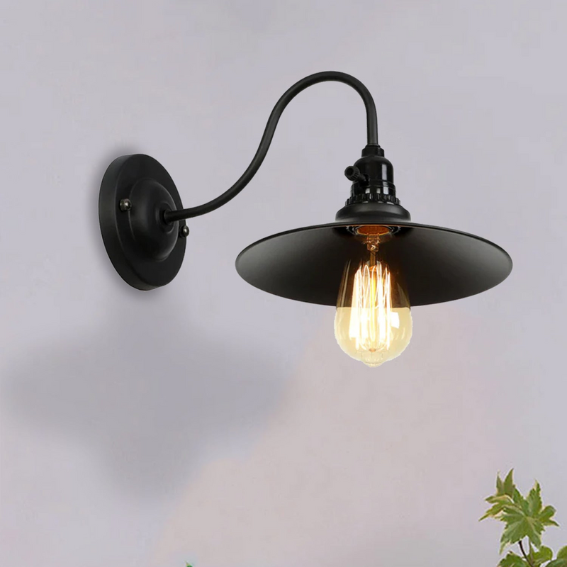 Retro Vintage Light Shade Ceiling Lifting Swan Neck Industrial Wall Lamp Fixture~2674