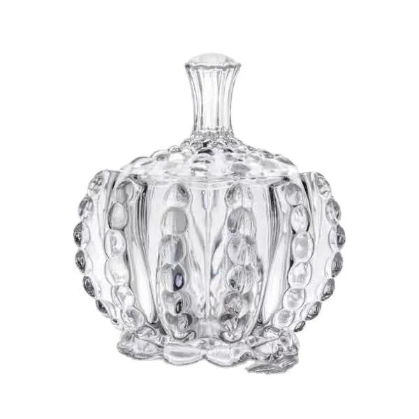 Crystal Glass Sweets Sugar Jar With Lid