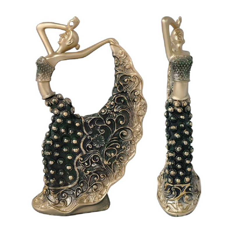 Indian Dancer Sculptures Stylish Design Resin Peacock Dancer Resin Peacock Dancer Handicraft for Bedroom Living Room