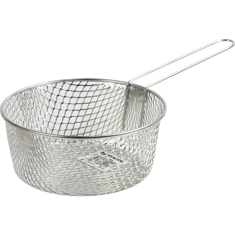 Long Handle Metal Wire Chip Deep Frying Basket 7"