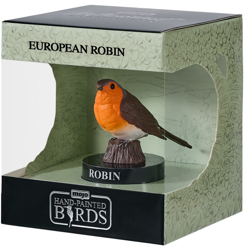 European Robin Mojo Garden Hand Painted Bird