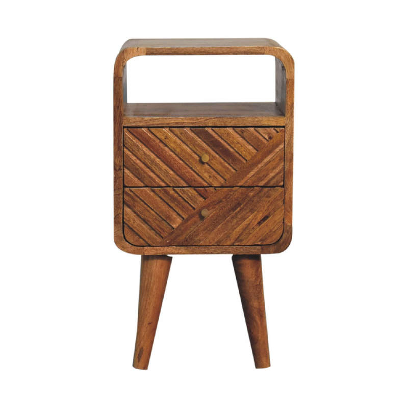 Artisan Furniture Solid Wood Mini Lille Curved Bedside
