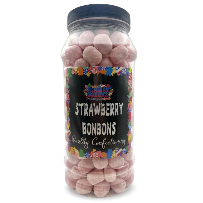 Strawberry Flavour Bon Bons Retro Sweets Bon Bons Gift Jar - 750g