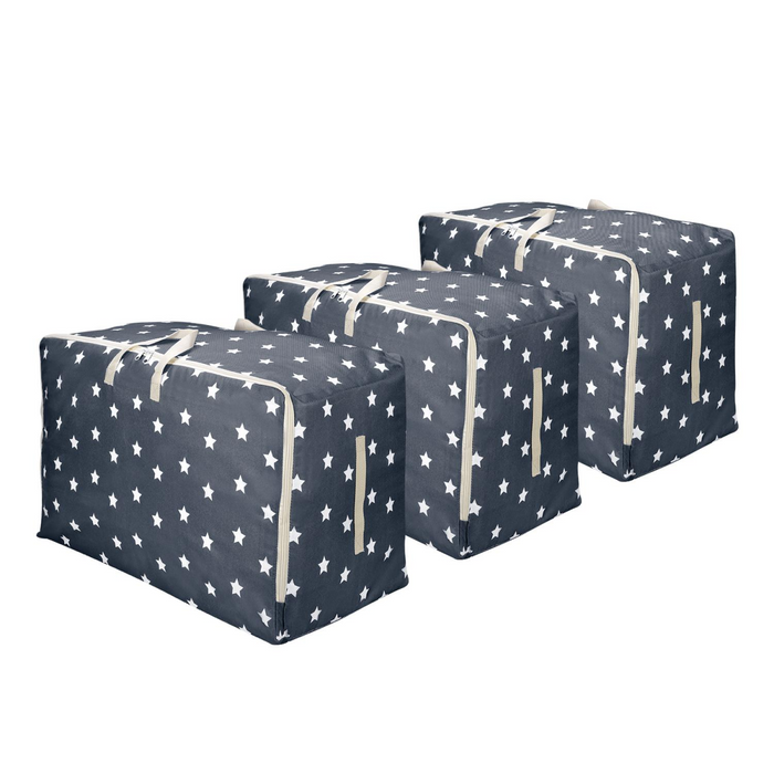 VINSANI 3pc STORAGE BAGS NAVY BLUE STAR 0000344