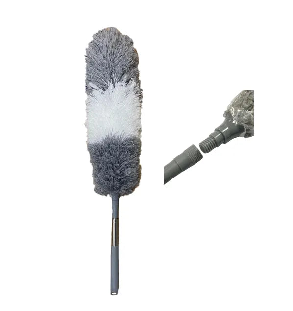 E x tendable Grey White Duster