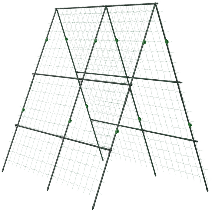 Outsunny A-Frame Trellis Plant Support for Vegetables, Flowers, Fruit