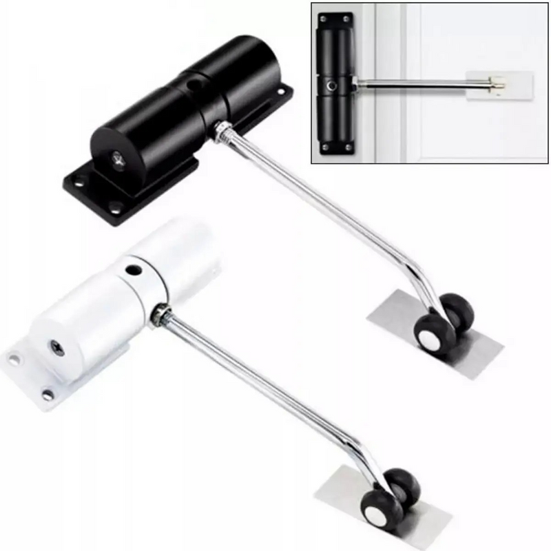 Door Closer High Usage Environments Versatile Design Customizable Closing Speed black