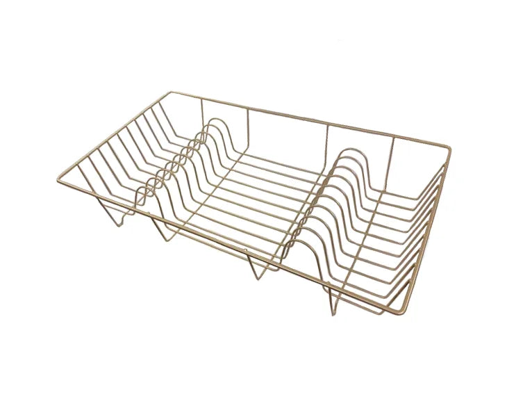 Metal Kitchen Dish Drainer Rack Champagne
