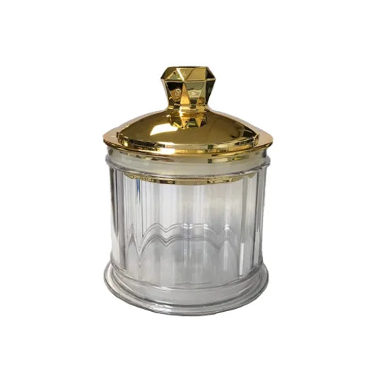 Round Transparent Plastic Candy Sweets Sugar Storage Display Jar With Lid