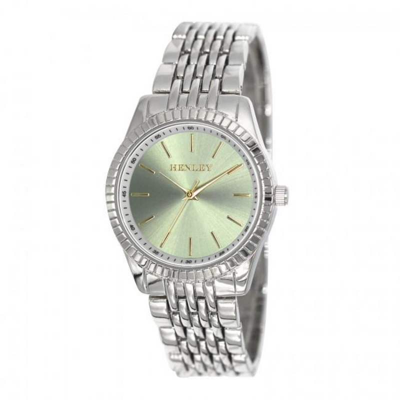 Henley Ladies Dress Bracelet Watch Silver/Green H07328.11