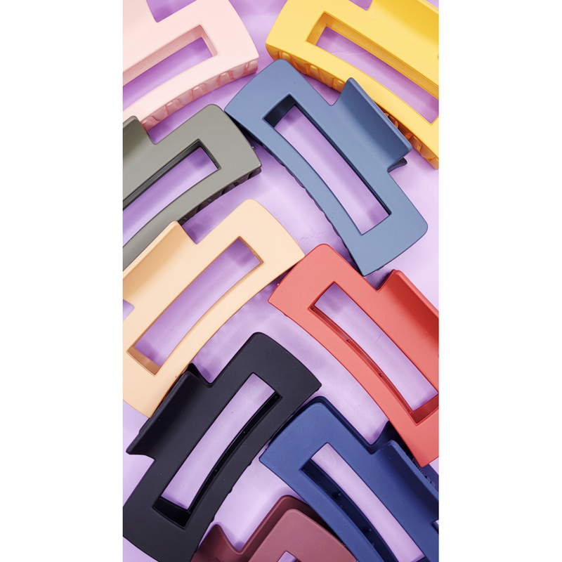 Bold Block Colour Hair Clamps Pack of 12