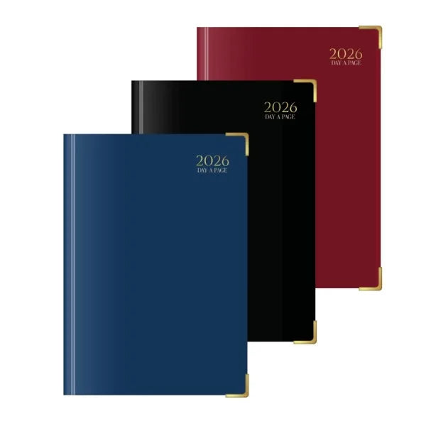 A4 Page A Day Classic Lu x ury Diary 2026 With Half Page Weekends